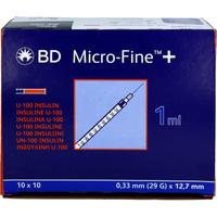 Bd Micro-Fine+ Insulinspr.1 ml U100 0.33x12.7 Mm