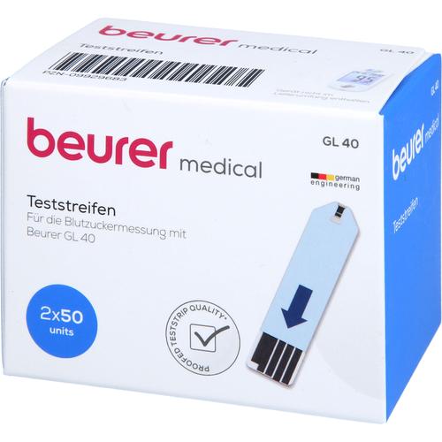 Beurer Gl40 Blutzuckerteststreifen 100 St 1001 Artikel Medical bei onfy.de kaufen 12772618