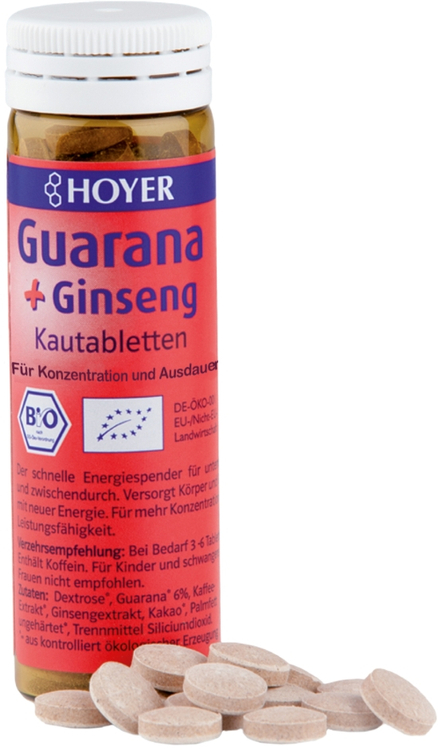 Hoyer Guarana & Ginseng Kautabletten 60 St HOYER bei onfy.de kaufen 05567556
