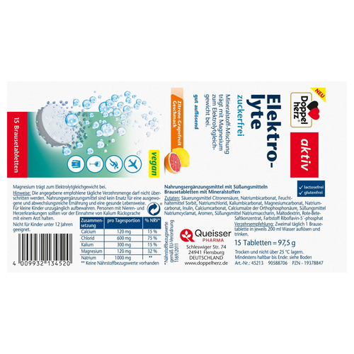 Doppelherz Elektrolyte Zuckerfrei 15 St Queisser Pharma bei onfy.de kaufen 19378847