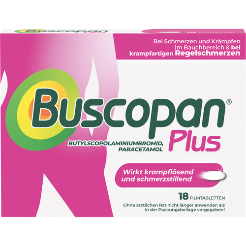 Buscopan Plus 10 mg/500 mg Filmtabletten 18 St A. Nattermann & Cie bei onfy.de kaufen 20319040