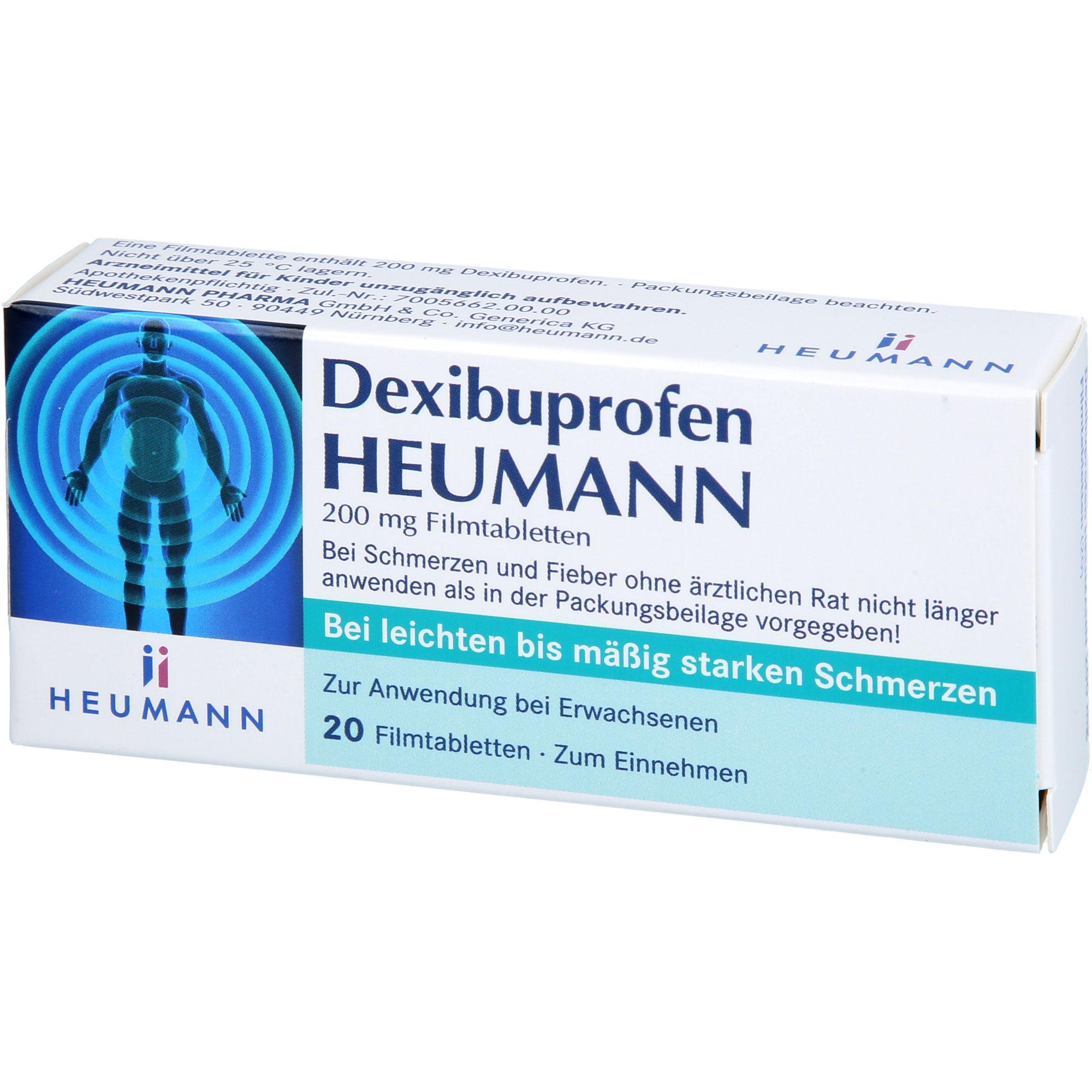 Dexibuprofen Heumann 200 mg Filmtabletten 20 St HEUMANN PHARMA GmbH & Co. Generica bei onfy.de kaufen 18849150