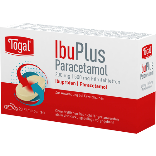 Togal Ibuplus Paracetamol 200 mg/500 mg 20 St Kyberg Pharma Vertriebs bei onfy.de kaufen 19349521
