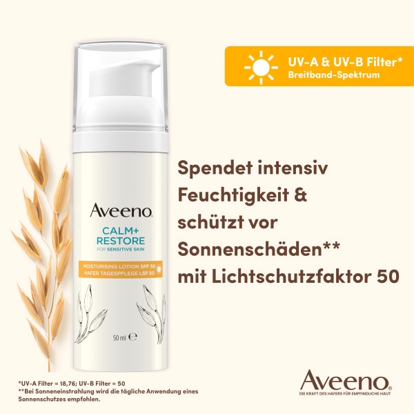 Aveeno Calm+ Restore Hafer Tagespflege LSF 50 50 ml Kenvue Germany GmbH (OTC) bei onfy.de kaufen 19822118