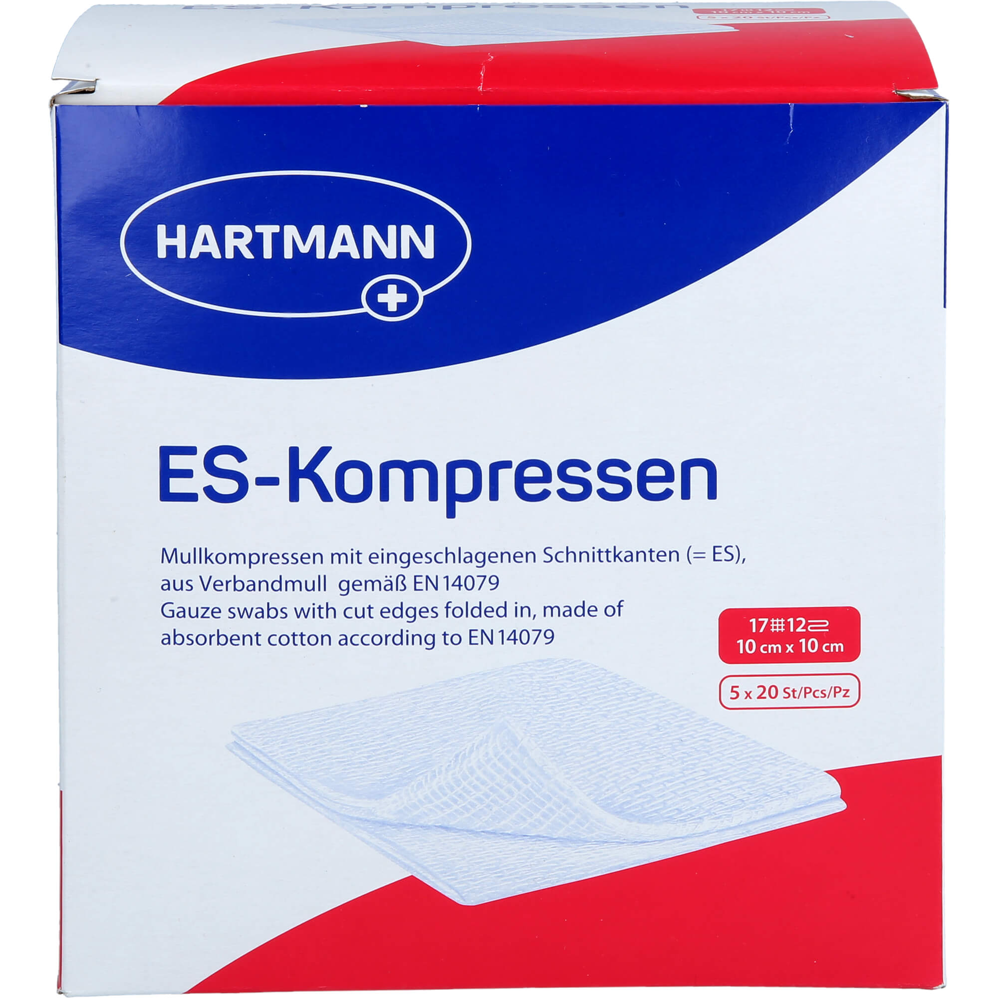 Es-Kompressen Steril 10x10 cm 12Fach Grosspackung null