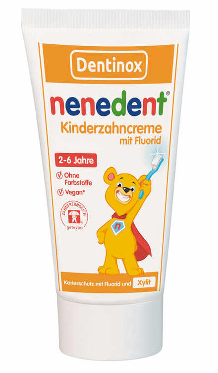 Nenedent Kinderzahncreme mit Fluorid Standtube 50 ml Dentinox Gesellschaft für pharmazeutische Präparate bei onfy.de kaufen 08771783