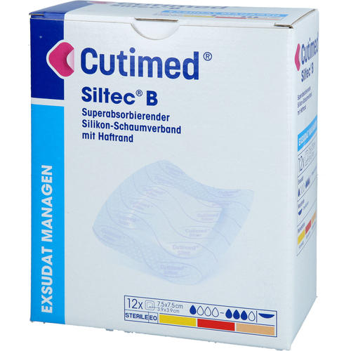 Cutimed Siltec B Schaumverb.7.5x7.5 cm M.haftr. 12 St CC Pharma bei onfy.de kaufen 20001220