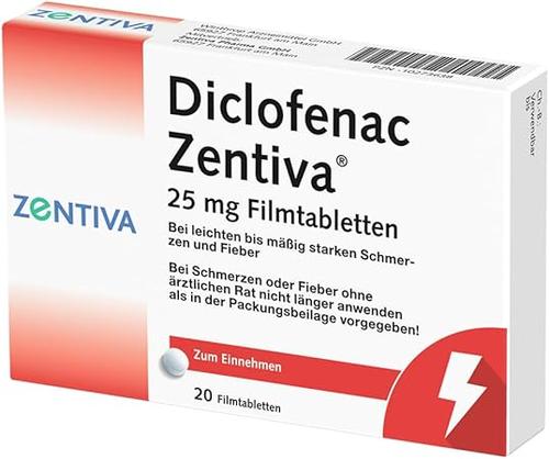 Diclofenac Zentiva 25 mg Filmtabletten 20 St Zentiva Pharma bei onfy.de kaufen 10273638