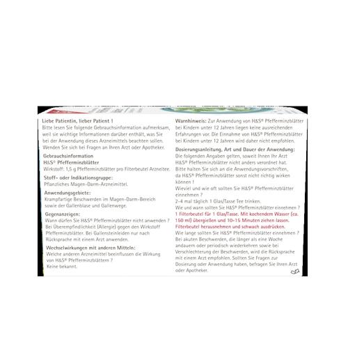 H&S Pfefferminztee 20x1.5 g H&S Tee - Gesellschaft bei onfy.de kaufen 02070393