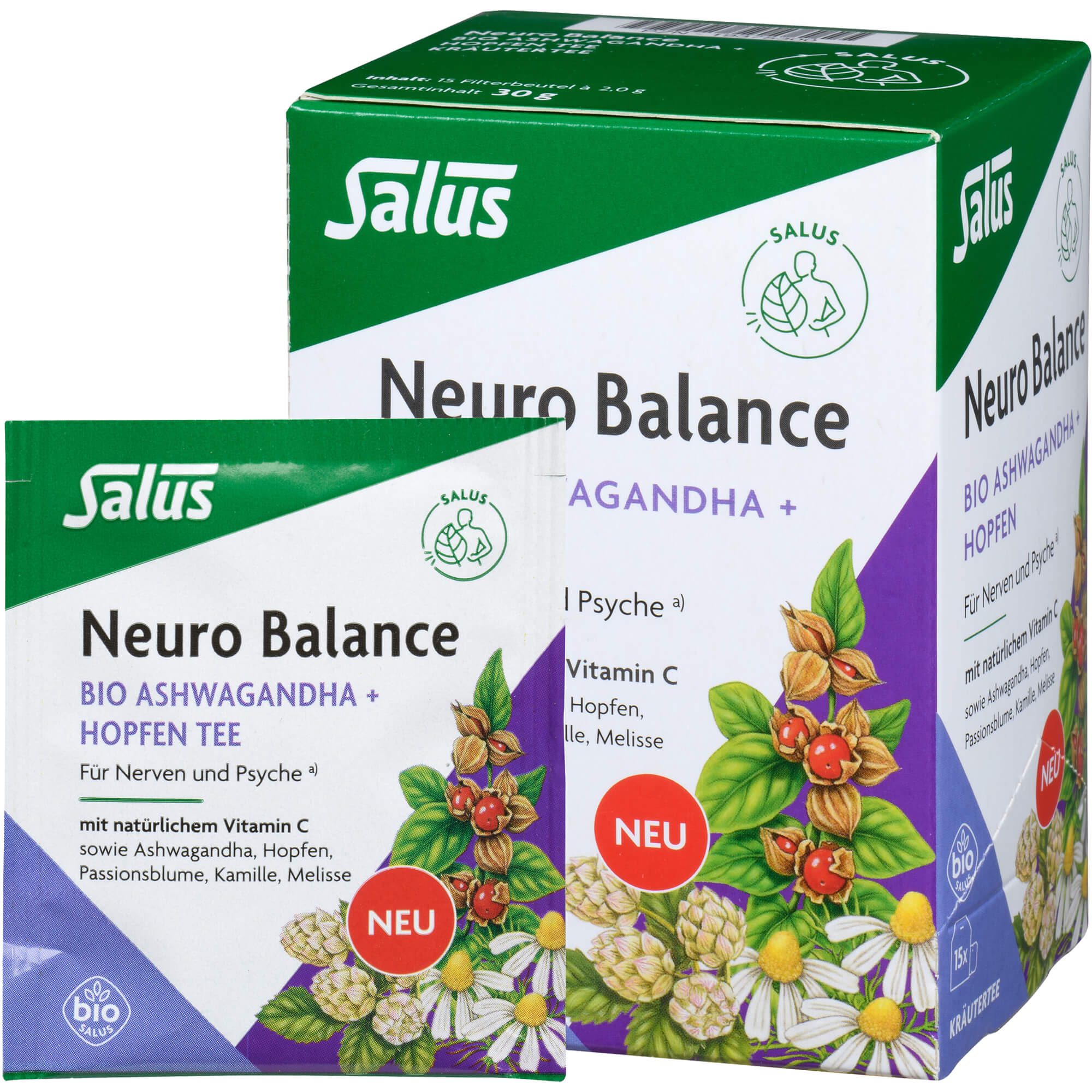 Neuro Balance Bio Ashwagandha + Hopfen Tee Salus 15 St SALUS Pharma bei onfy.de kaufen 19375300