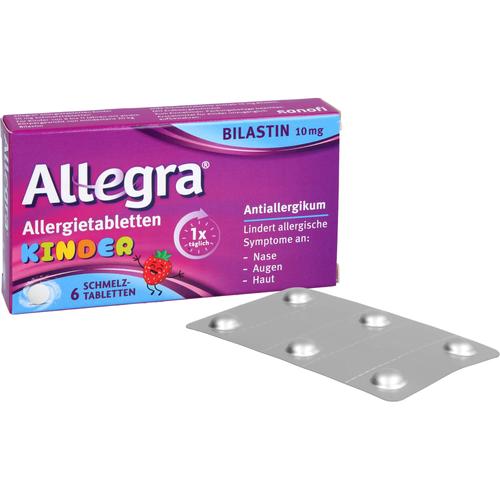 Allegra Allergietabletten Kinder 10 mg Schmelztabl 6 St A. Nattermann & Cie bei onfy.de kaufen 18878878