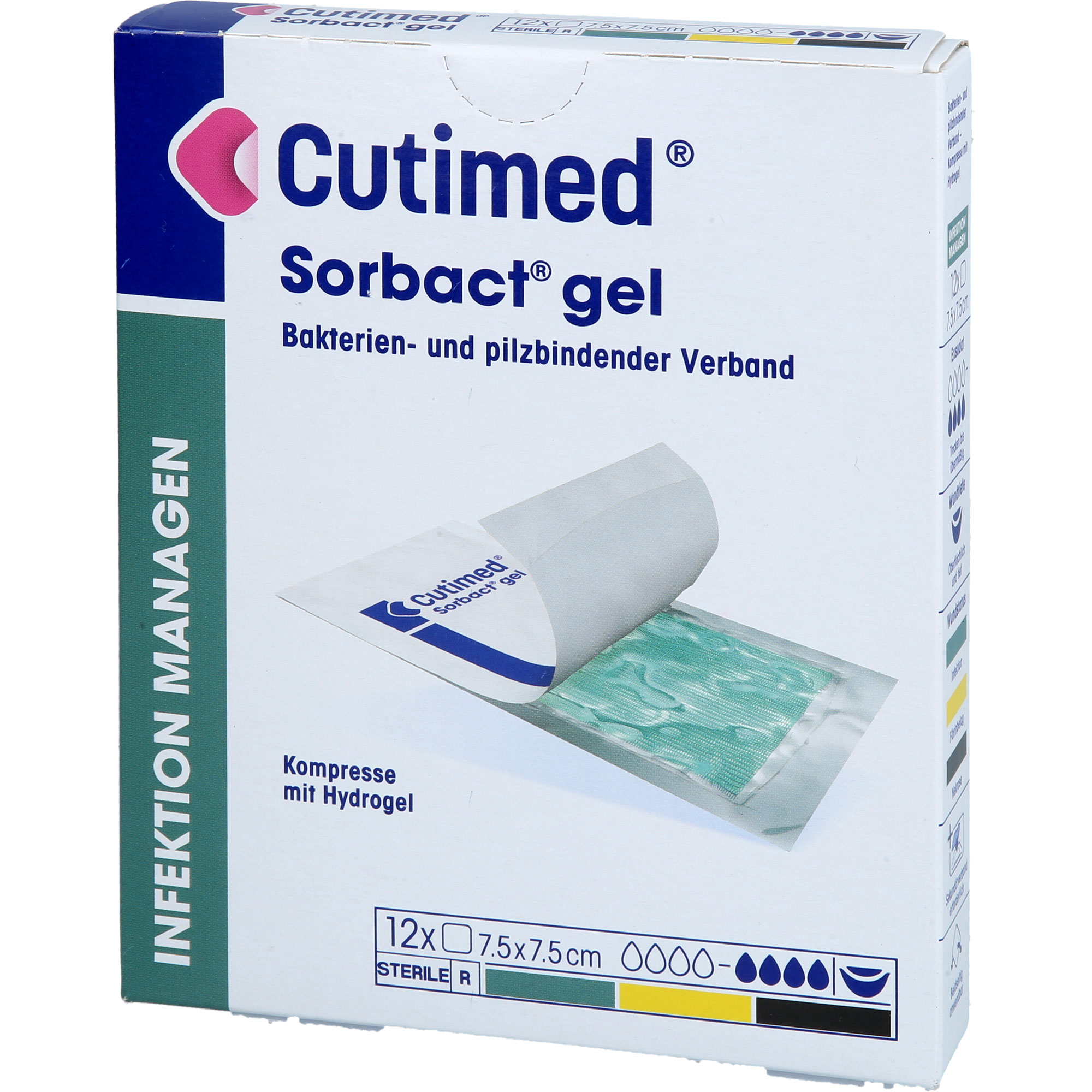 Cutimed Sorbact Gel Kompressen 7.5x7.5 cm 12 St BWB Medical bei onfy.de kaufen 20228691