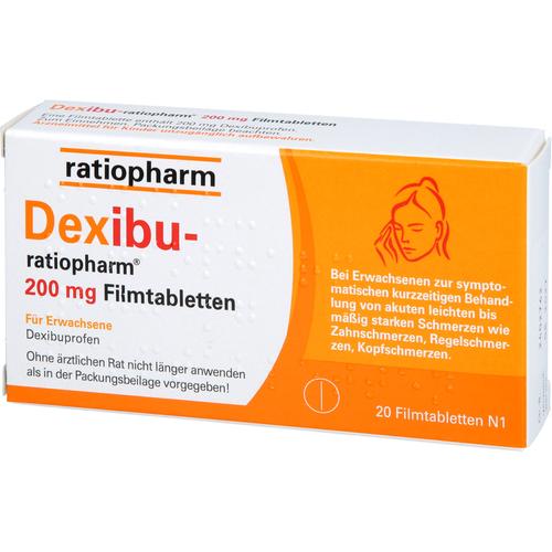 Dexibu-Ratiopharm 200 mg Filmtabletten 20 St ratiopharm bei onfy.de kaufen 19185114