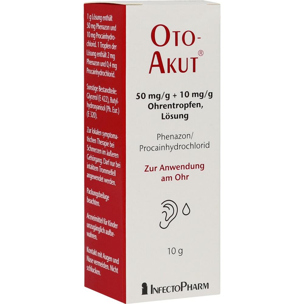 Otoakut 50 mg/G+10 mg/G Ohrentropfen Lösung null