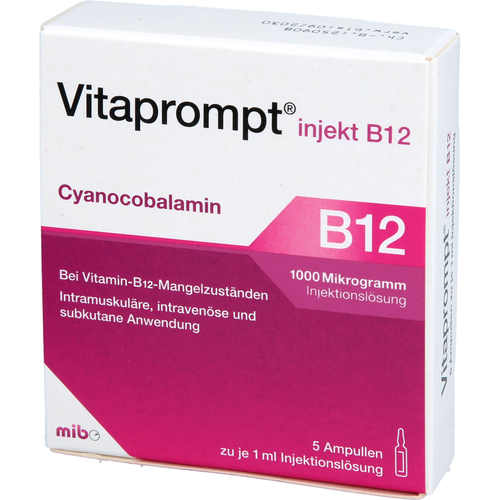 Vitaprompt Injekt B12 1000 Ug Injektionslösung 5x1 ml MIBE GmbH Arzneimittel bei onfy.de kaufen 19690467