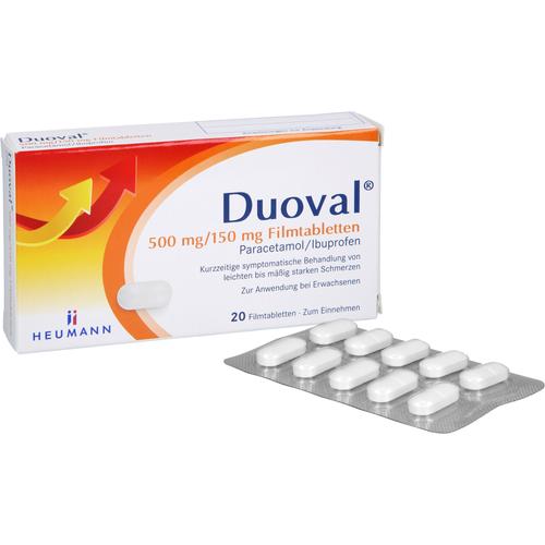 Duoval 500 mg /150 mg Filmtabletten 20 St HEUMANN PHARMA GmbH & Co. Generica bei onfy.de kaufen 19203131