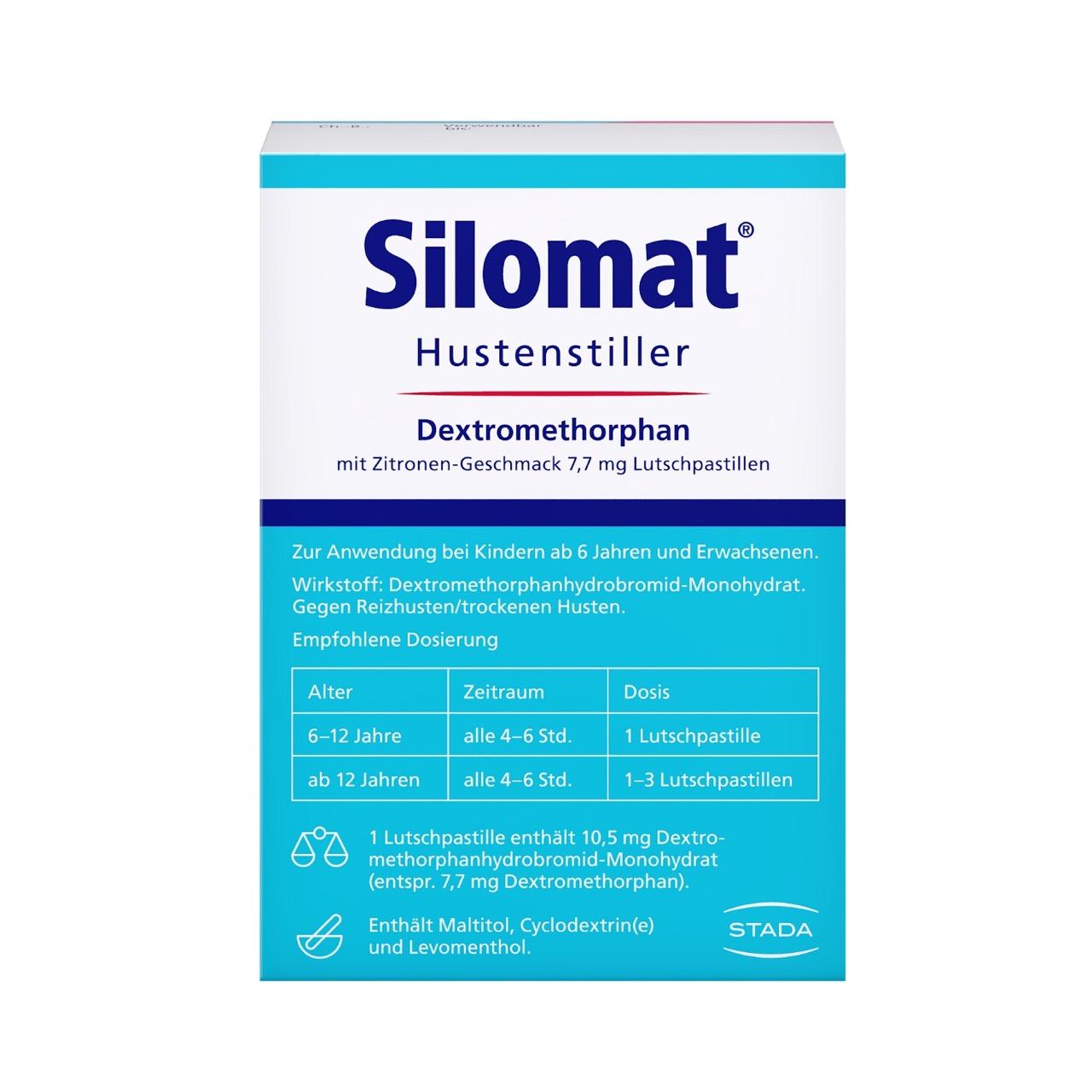Silomat Hustenstiller Dmp Zitronen-Geschmack 7.7mg 20 St STADA Consumer Health Deutschland bei onfy.de kaufen 18661475