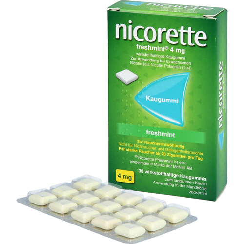 Nicorette Freshmint 4 mg Kaugummi 30 St kohlpharma bei onfy.de kaufen 06680102