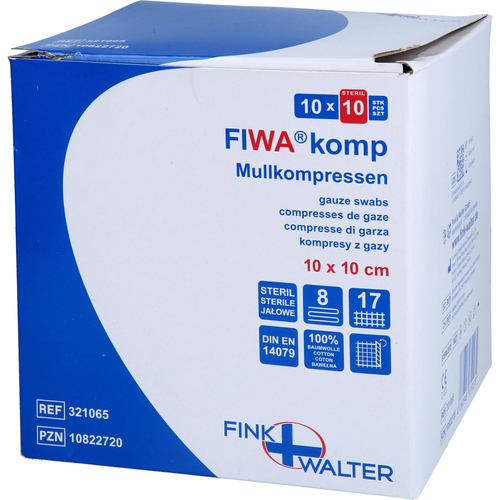 Mullkompressen 10x10cm Steril 8-Fach 10x10 St Fink & Walter bei onfy.de kaufen 10822720