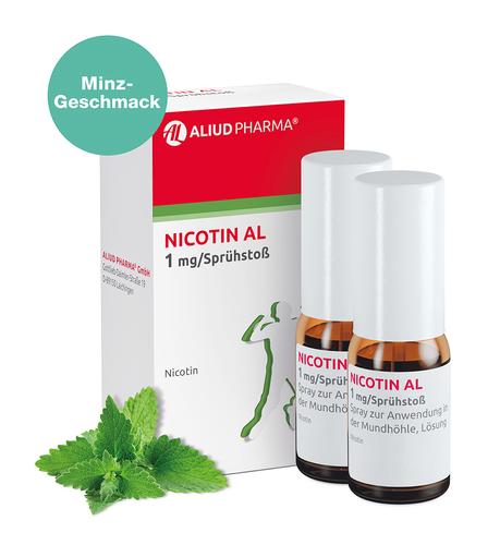 Nicotin Al 1mg/Sprühstoß Spray Z.an.i.d.mundhö Lsg 2 St ALIUD Pharma bei onfy.de kaufen 16086334