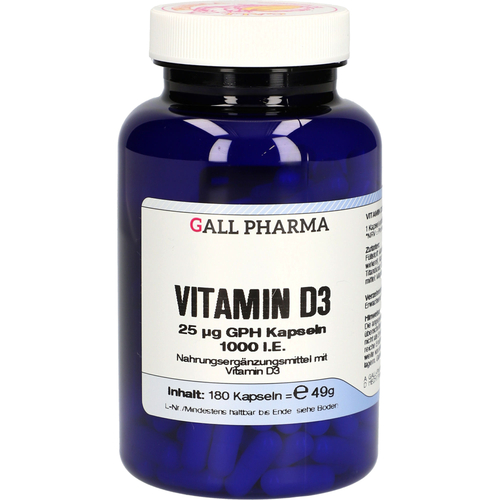 Vitamin D3 25 Ug Gph Kapseln 180 St Hecht-Pharma bei onfy.de kaufen 04722517