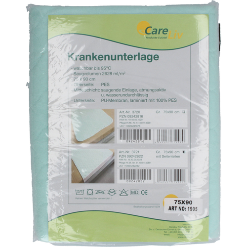 Krankenunterlage Waschbar mit Seitenteilen 75x90cm 1 St Careliv Produkte OHG bei onfy.de kaufen 09242822