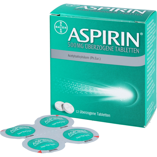 Aspirin 500 mg Überzogene Tabletten 12 St Bayer Vital bei onfy.de kaufen 20285648