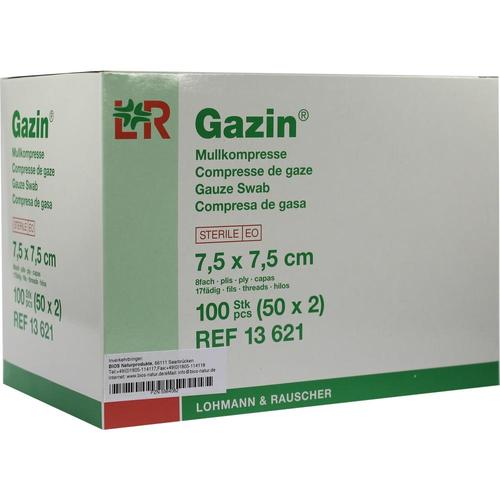 Gazin Kompresse 7.5x7.5cm 8Fach Steril 50x2 St JUNEK Europ-Vertrieb bei onfy.de kaufen 05984082