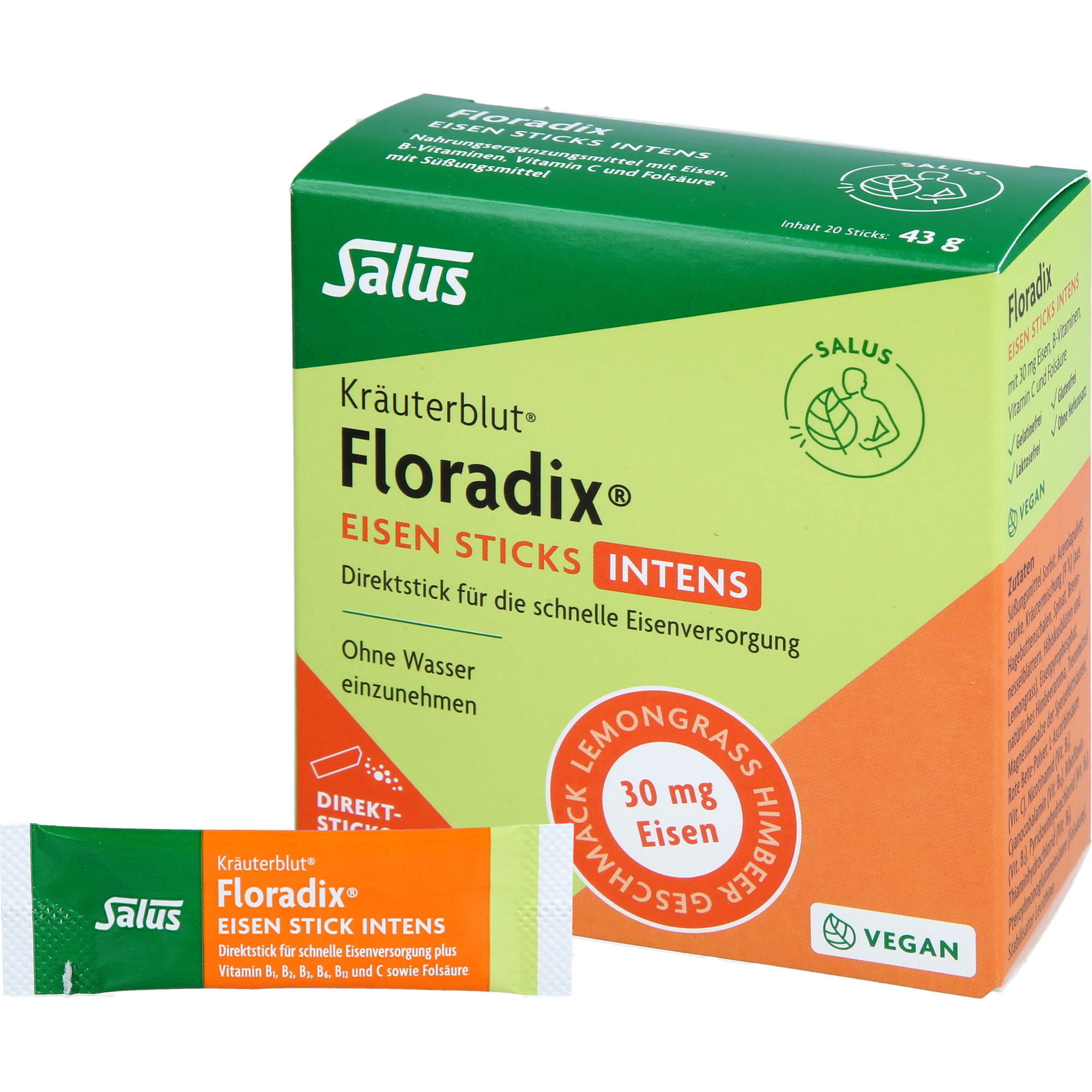 Floradix Eisen Sticks Intens 20 St SALUS Pharma bei onfy.de kaufen 20398499