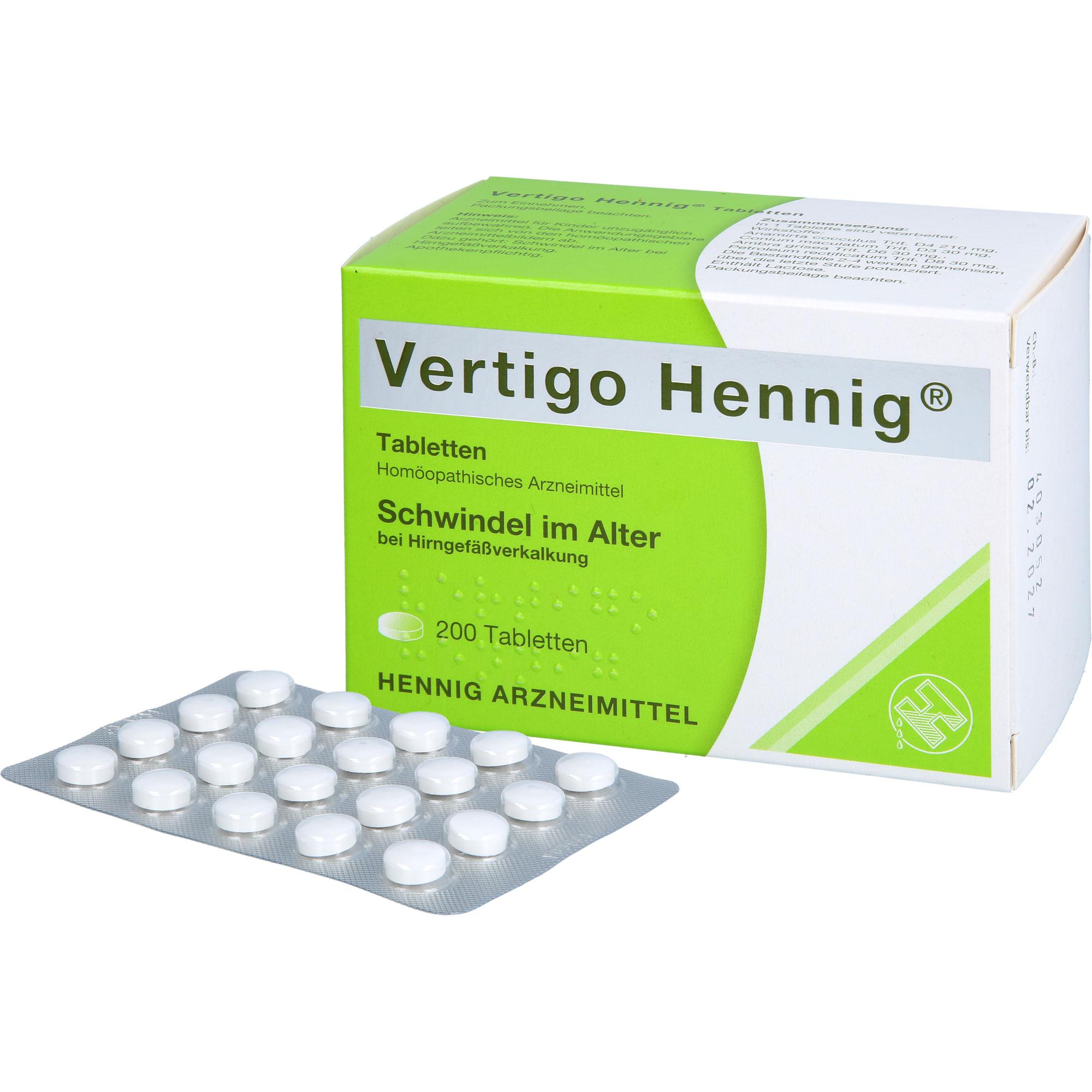 Vertigo Hennig Tabletten 200 St Hennig Arzneimittel bei onfy.de kaufen 19225411