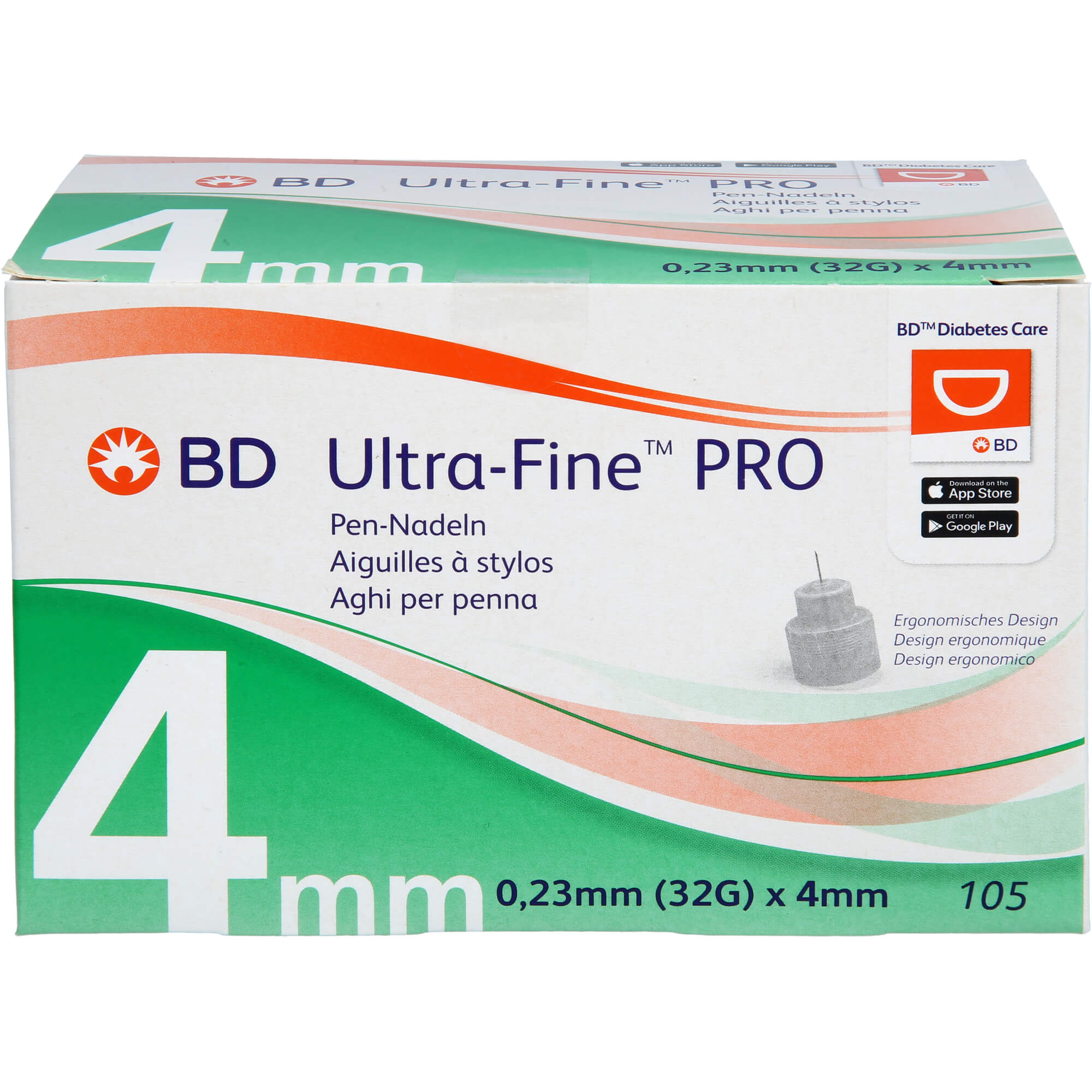Bd Ultra Fine pro Pen Nadeln 4 Mm 32 G 0.23 Mm