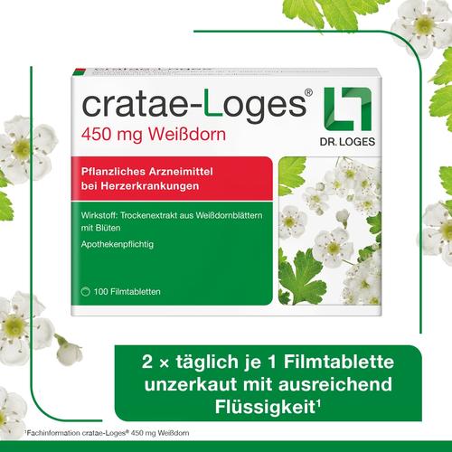 Cratae-Loges 450 mg Weißdorn 100 St Dr. Loges bei onfy.de kaufen 17611311