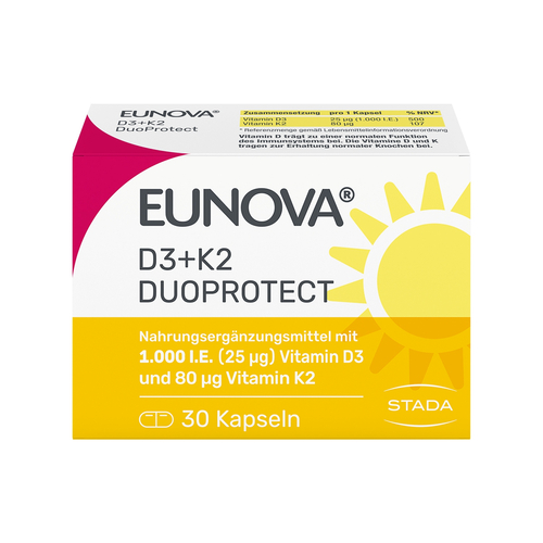 Eunova Duoprotect D3+k2 1000Ie/80Ug 30 St STADA Consumer Health Deutschland bei onfy.de kaufen 13360622
