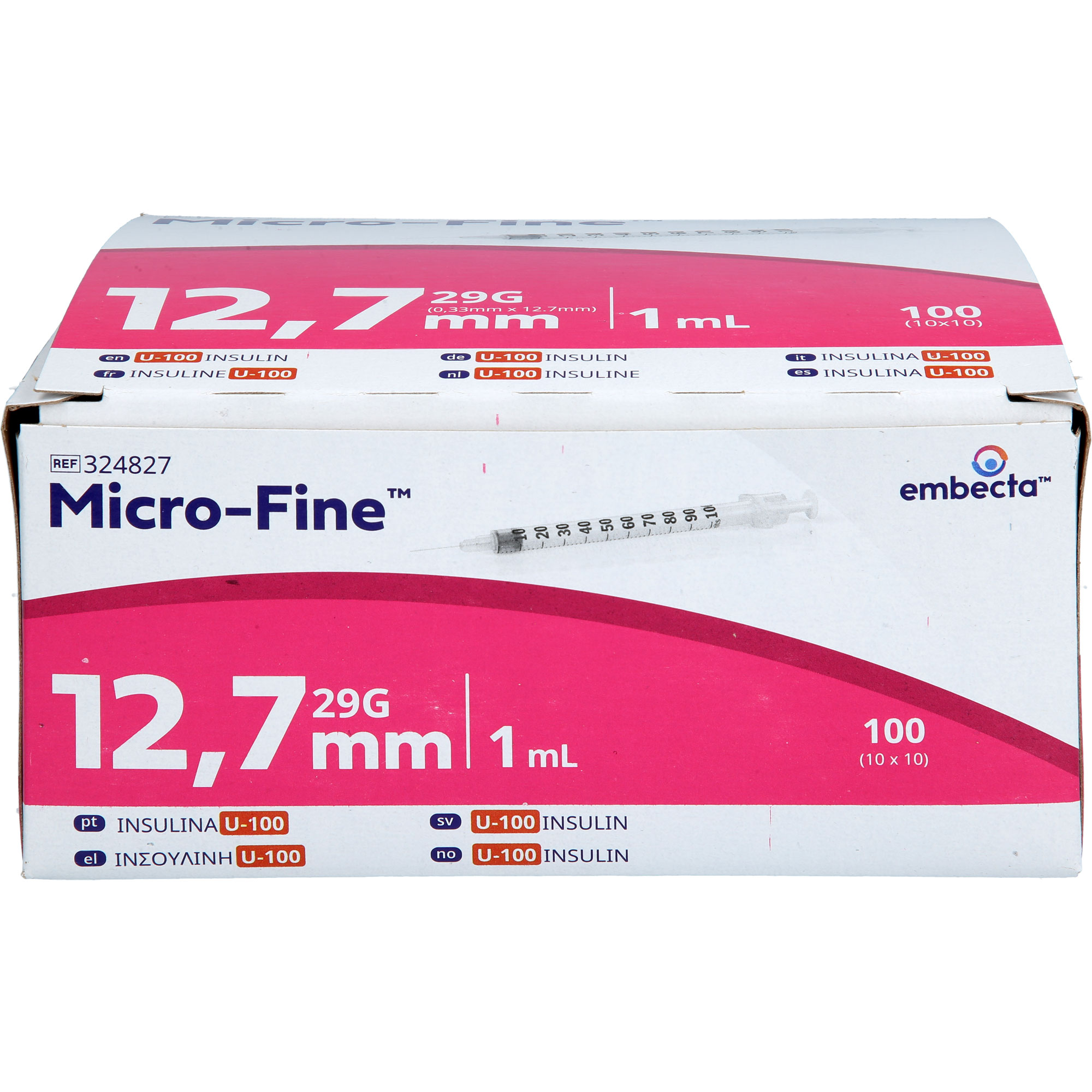 Micro-Fine Insulinspritze U100 12.7Mm 1.0ml null