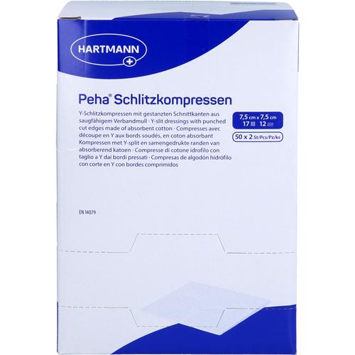 Peha Schlitzkompressen 7.5x7.5 cm Steril 50x2 St + Prisoma bei onfy.de kaufen 19851195