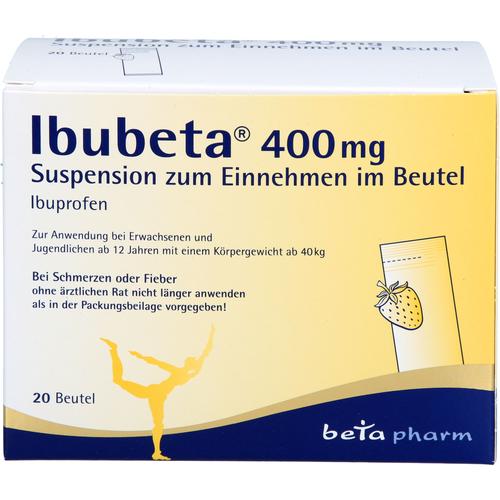 Ibubeta 400 mg Suspension Zum Einnehmen Im Beutel 20 St betapharm Arzneimittel bei onfy.de kaufen 19382748