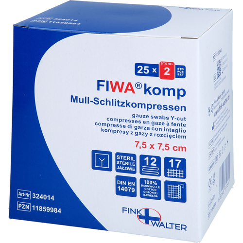 Schlitzkompressen Steril 7.5x7.5cm 12-Fach 25x2 St Fink & Walter bei onfy.de kaufen 11859984