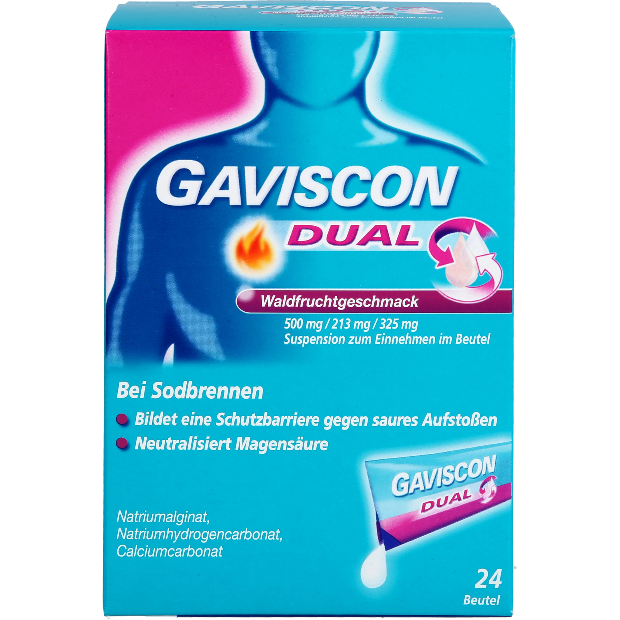 Gaviscon Dual Waldfrucht 500 mg/213 mg/325 mg null
