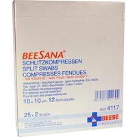 Beesana Schlitzkompressen Steril 10x10cm 12Fach null