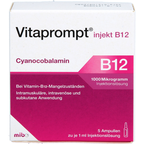 Vitaprompt Injekt B12 1000 Ug Injektionslösung 5x1 ml MIBE GmbH Arzneimittel bei onfy.de kaufen 19690467