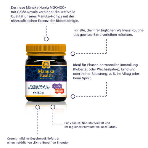 Manuka Health Mgo 400+ Manuka Honig & Royal Jelly 250 g Hager Pharma bei onfy.de kaufen 20062670