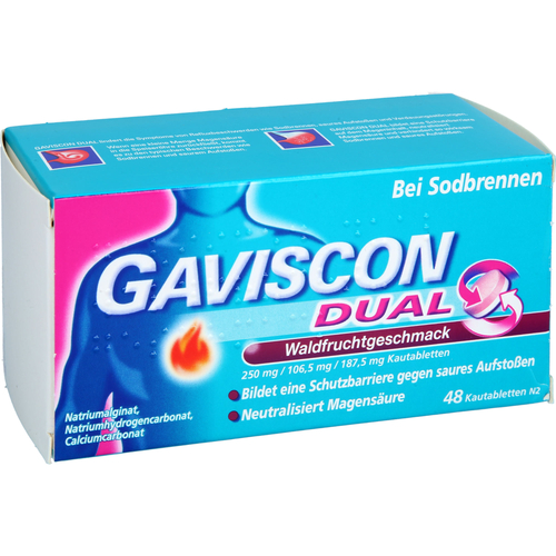 Gaviscon Dual Waldfrucht 250 mg/106.5 mg/187.5 mg 48 St Reckitt Benckiser Deutschland bei onfy.de kaufen 20033119
