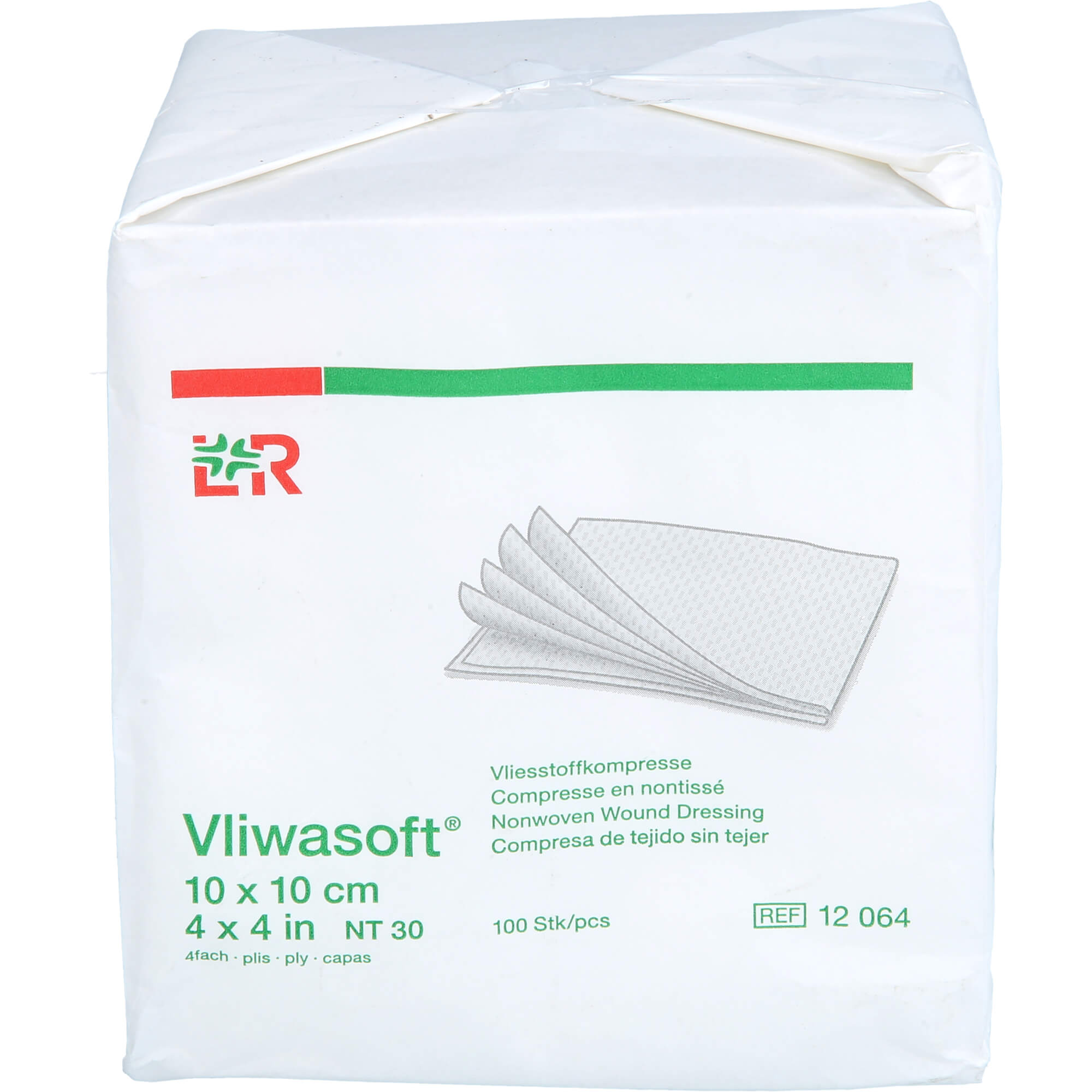 Vliwasoft Vlieskompressen Unsteril 10x10 cm 4L.