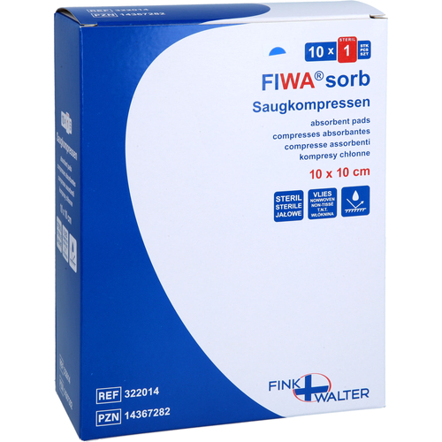 Saugkompressen Verbandkomp Steril 10x10cm Fiwasorb 10 St Fink & Walter bei onfy.de kaufen 14367282
