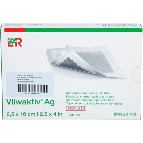 Vliwaktiv Ag Aktivkohle Tampon.m.silber 6.5x10 cm 10 St ACA Müller/ADAG Pharma bei onfy.de kaufen 17615444