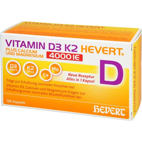 Vitamin D3 K2 Hevert+calcium und Magnesium 4000 Ie 120 St Hevert-Arzneimittel bei onfy.de kaufen 19295713