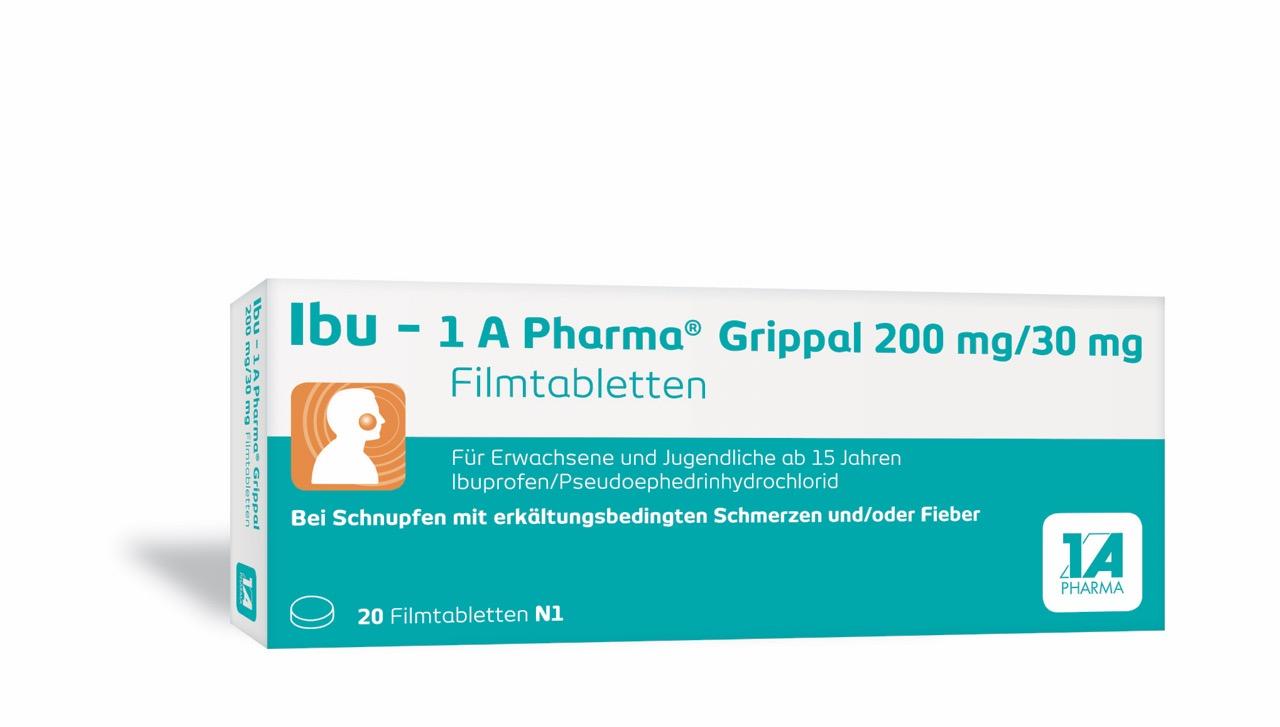 Ibu - 1 A Pharma Grippal 200 mg/30 mg Filmtabl. 20 St 1 A Pharma bei  onfy.de kaufen