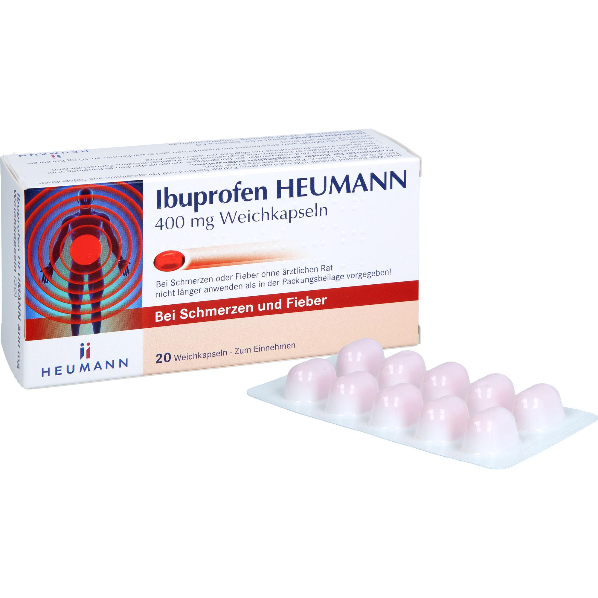 Ibuprofen Heumann 400 mg Weichkapseln 20 St HEUMANN PHARMA GmbH & Co. Generica bei onfy.de kaufen 19455772