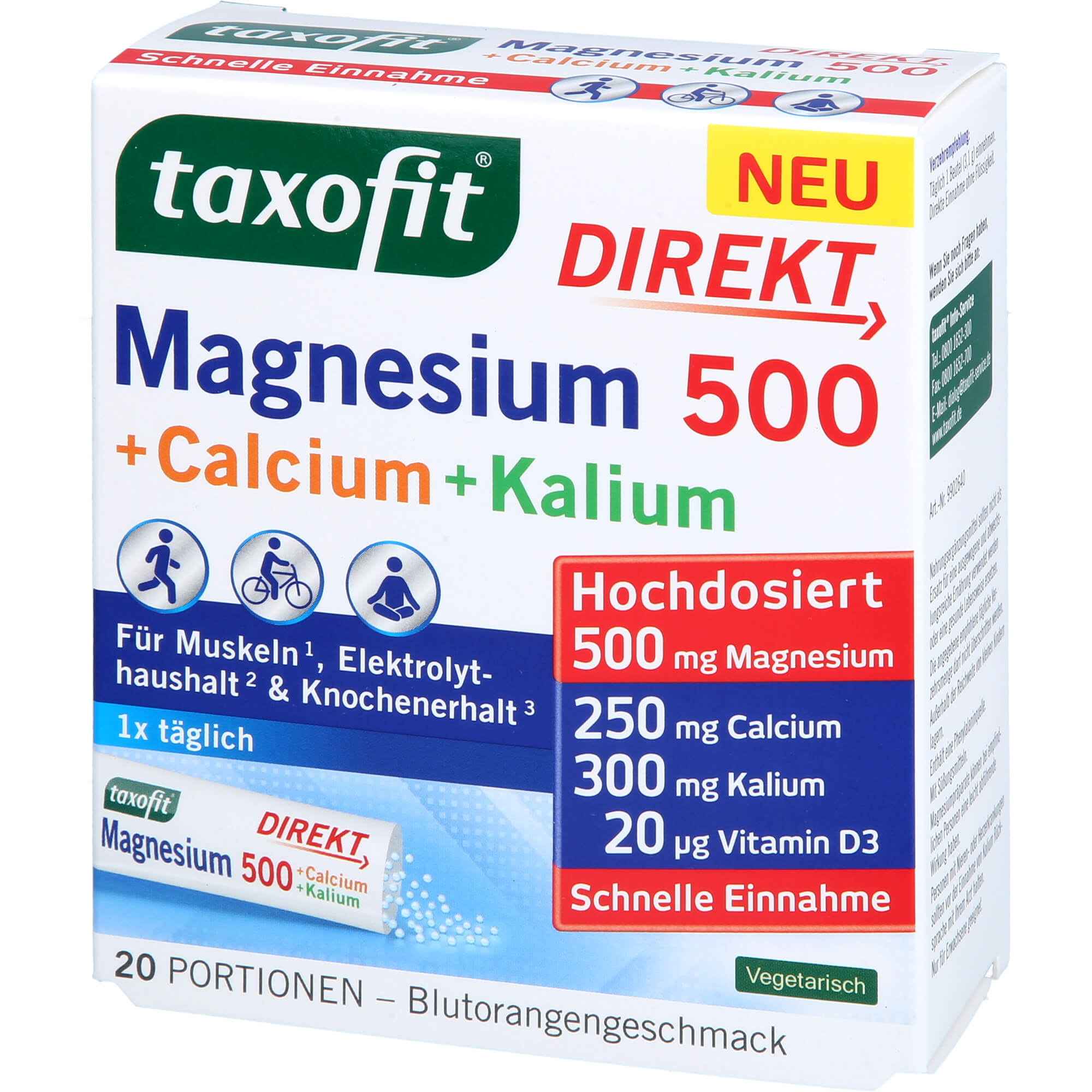 Taxofit Magnesium 500 + Calcium + Kalium Direkt 20 St MCM KLOSTERFRAU Vertr. bei onfy.de kaufen 18913818