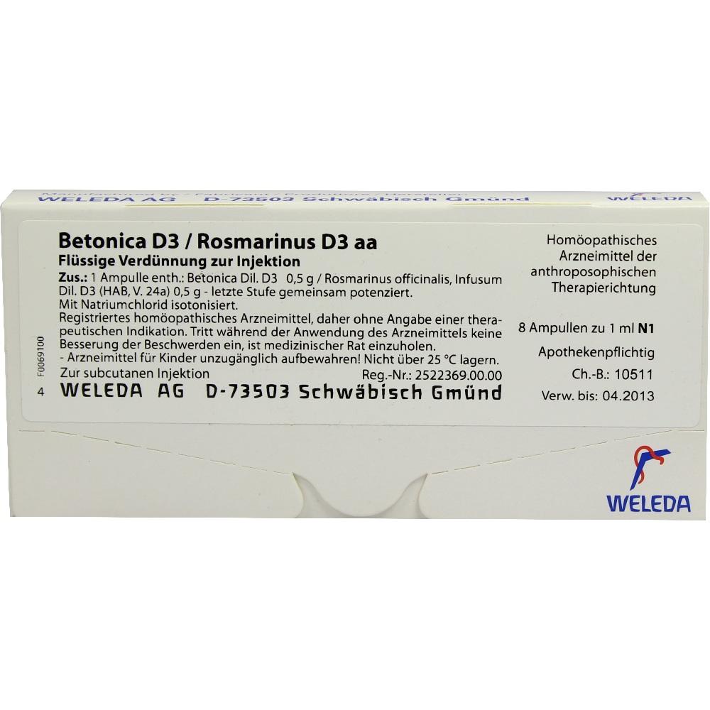 Betonica D 3/ Rosmarin D 3 null